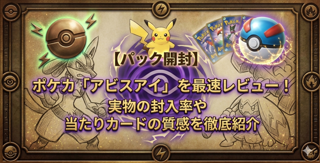 パック開封】ポケカ「アビスアイ」を最速レビュー！実物の封入率や